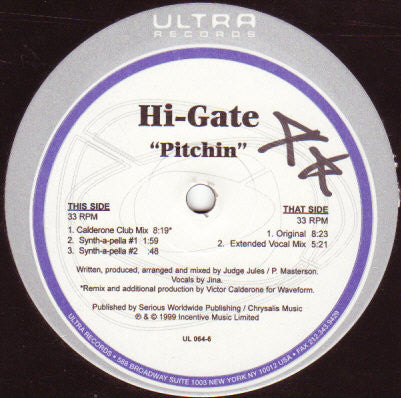 Hi-Gate : Pitchin' (In Every Direction) (12")