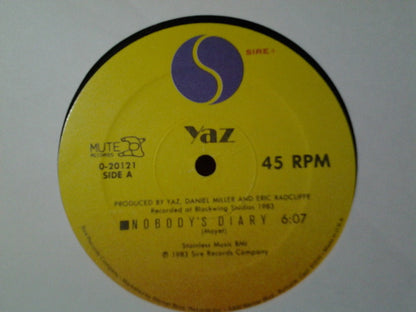 Yazoo : Nobody's Diary / State Farm (12",45 RPM)