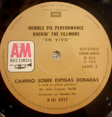 Humble Pie : Performance: Rockin' The Fillmore En Vivo (LP,Album,Stereo)