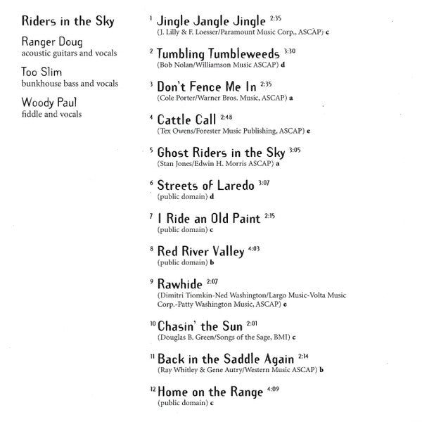 Riders In The Sky : Cowboy Songs (Album)