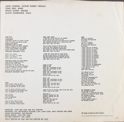 John Lennon / Plastic Ono Band, The : John Lennon / Plastic Ono Band (LP,Album)