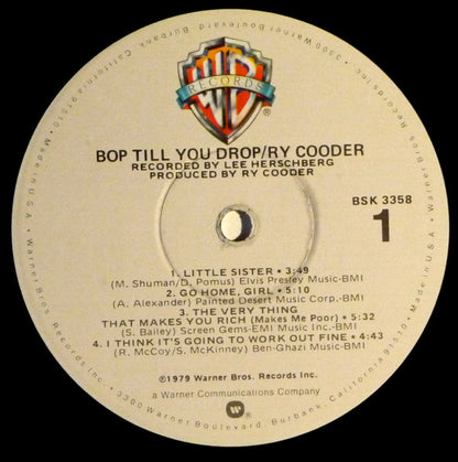 Ry Cooder : Bop Till You Drop (LP,Album)