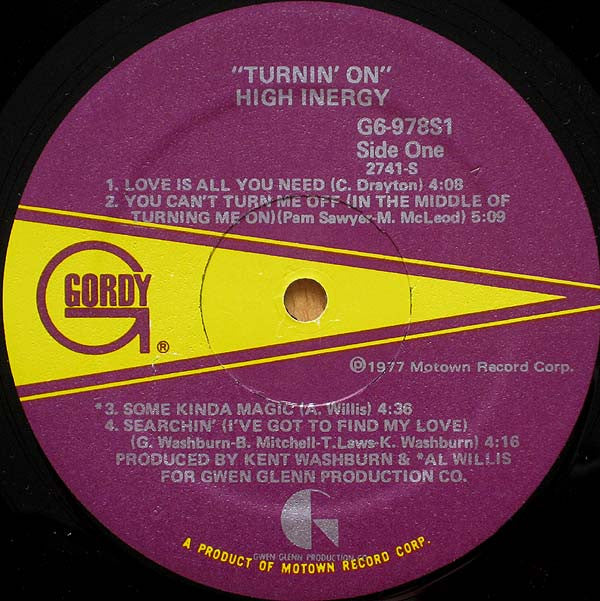 High Inergy : Turnin' On (LP,Album)