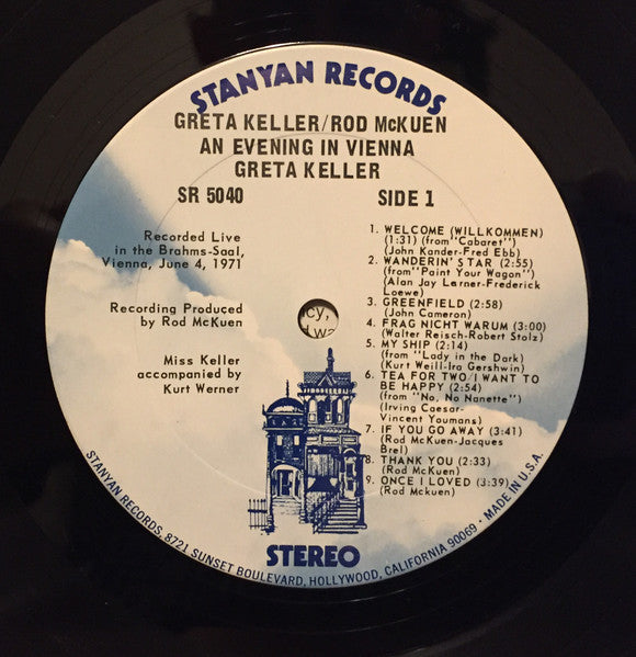 Greta Keller & Rod McKuen : An Evening In Vienna (LP,Album,Stereo)