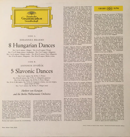 Herbert von Karajan And The Berliner Philharmoniker / Johannes Brahms / Antonín Dvořák : Dances By Brahms And Dvořák (LP,Reissue,Stereo)