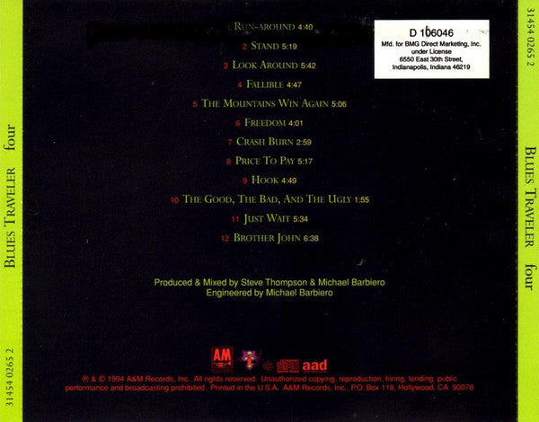Blues Traveler : Four (Album,Club Edition)
