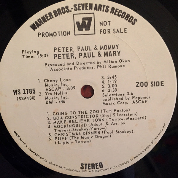 Peter, Paul & Mary : Peter, Paul And Mommy (LP,Album,Promo)