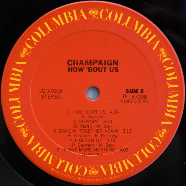 Champaign : How 'Bout Us (LP,Album,Stereo)