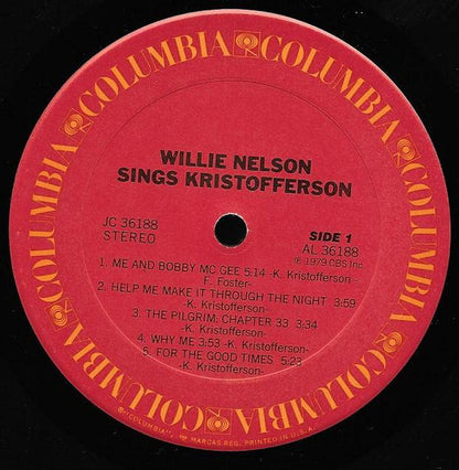 Willie Nelson : Willie Nelson Sings Kristofferson (LP,Album)