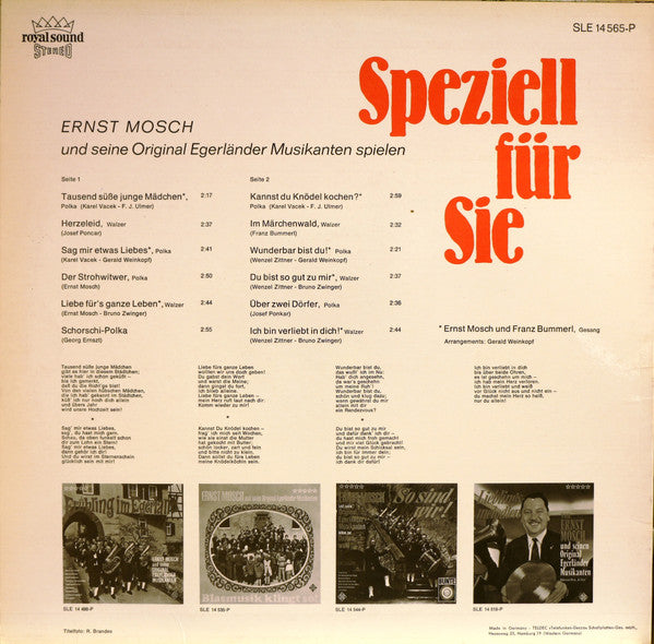 Ernst Mosch Und Seine Original Egerländer Musikanten : Speziell Für Sie (LP,Album)