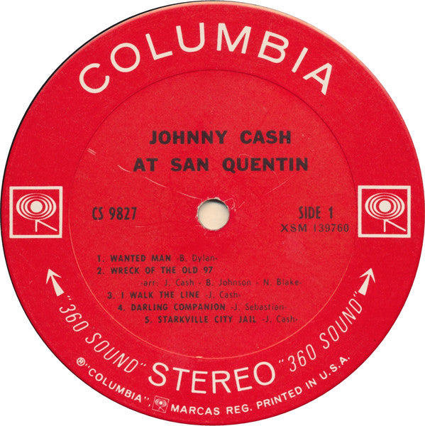 Johnny Cash : Johnny Cash At San Quentin (LP,Album,Stereo)