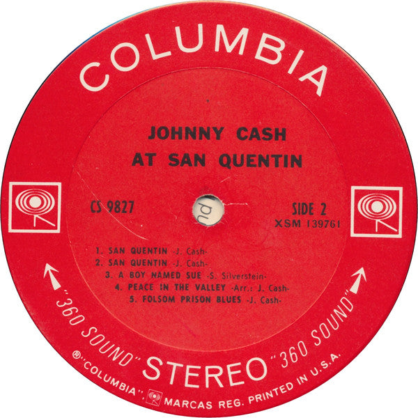Johnny Cash : Johnny Cash At San Quentin (LP,Album,Stereo)
