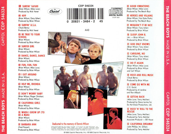 Beach Boys, The : Made In U.S.A. (Compilation,Club Edition,Reissue)