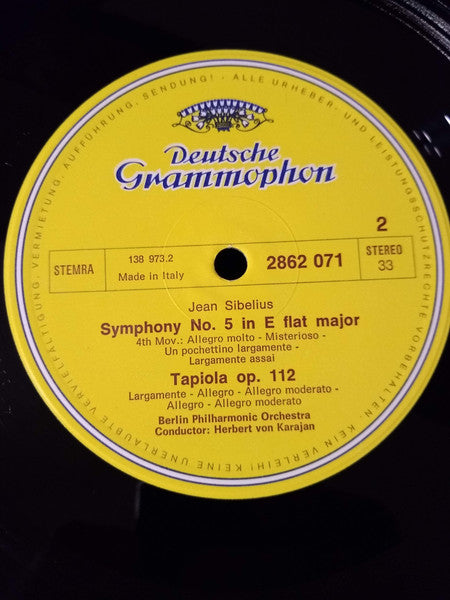Jean Sibelius : Symphonie Nr. 5 Op. 82 / Tapiola Op.112 (LP,Album,Stereo)