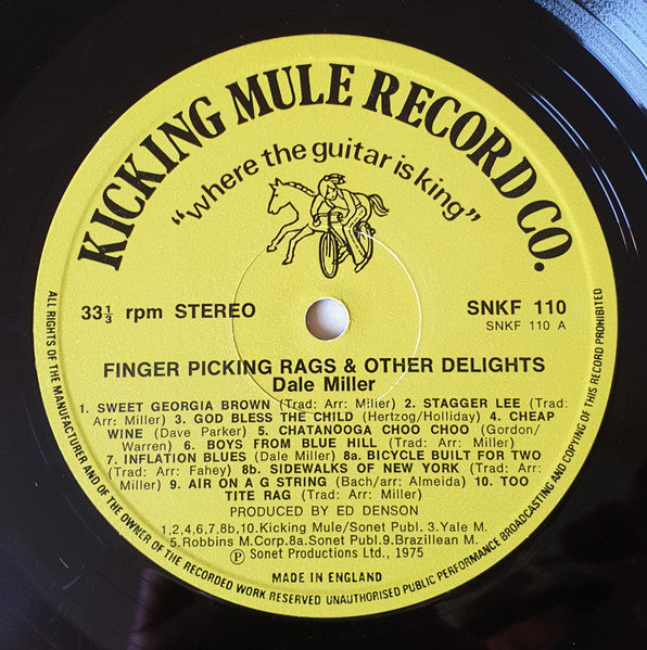 Dale Miller (5) : Finger Picking Rags And Other Delights (LP,Album)