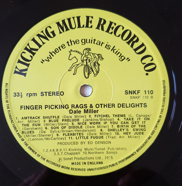 Dale Miller (5) : Finger Picking Rags And Other Delights (LP,Album)