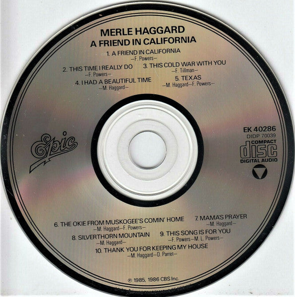 Merle Haggard : A Friend In California (Album)