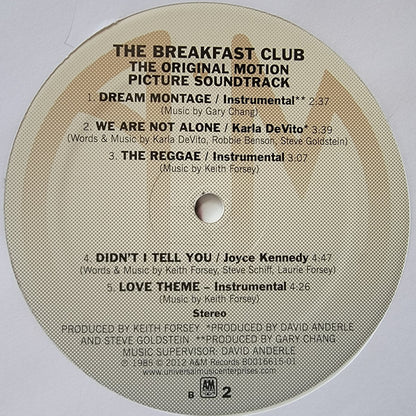 Various : The Breakfast Club (Original Motion Picture Soundtrack) (LP,Album,Reissue)