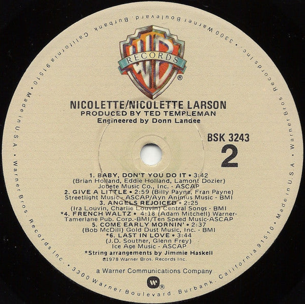 Nicolette Larson : Nicolette (LP,Album)