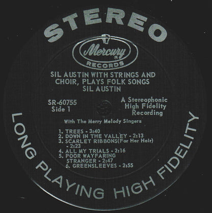 Sil Austin With Merry Melody Singers, The : Sil Austin With Strings And Choir Plays Folk Songs (LP,Album,Stereo)
