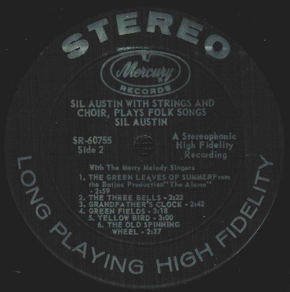 Sil Austin With Merry Melody Singers, The : Sil Austin With Strings And Choir Plays Folk Songs (LP,Album,Stereo)
