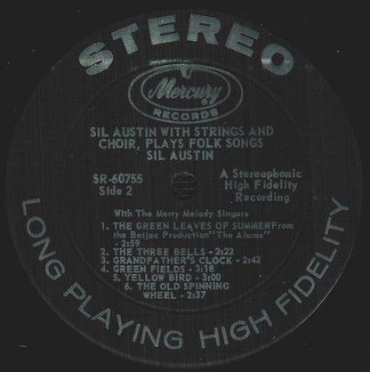 Sil Austin With Merry Melody Singers, The : Sil Austin With Strings And Choir Plays Folk Songs (LP,Album,Stereo)