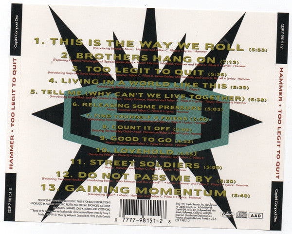 MC Hammer : Too Legit To Quit (Album)