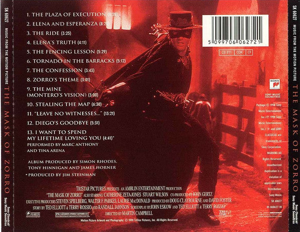 James Horner : The Mask Of Zorro (Music From The Motion Picture) (Album)