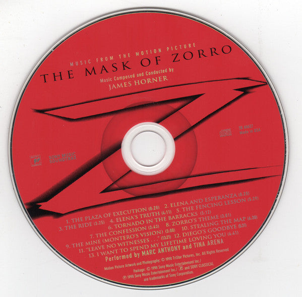 James Horner : The Mask Of Zorro (Music From The Motion Picture) (Album)