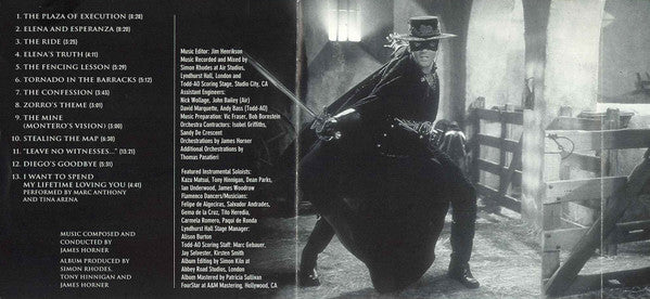 James Horner : The Mask Of Zorro (Music From The Motion Picture) (Album)