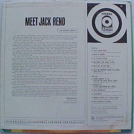 Jack Reno : Meet Jack Reno (LP,Album,Stereo)