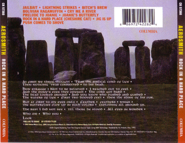 Aerosmith : Rock In A Hard Place (Album,Reissue,Remastered,Repress)