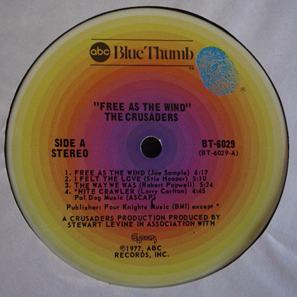 Crusaders, The : Free As The Wind (LP,Album)