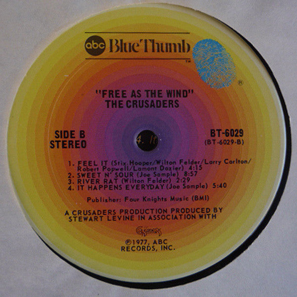 Crusaders, The : Free As The Wind (LP,Album)