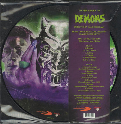 Claudio Simonetti : Demons (Original Soundtrack) (LP,Album,Limited Edition,Picture Disc,Reissue)