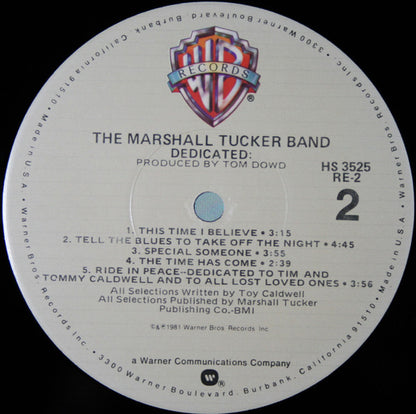 Marshall Tucker Band, The : Dedicated (LP,Album)