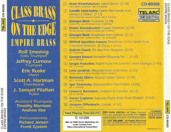 Empire Brass Quintet, The : Class Brass - On The Edge (Album,Club Edition)