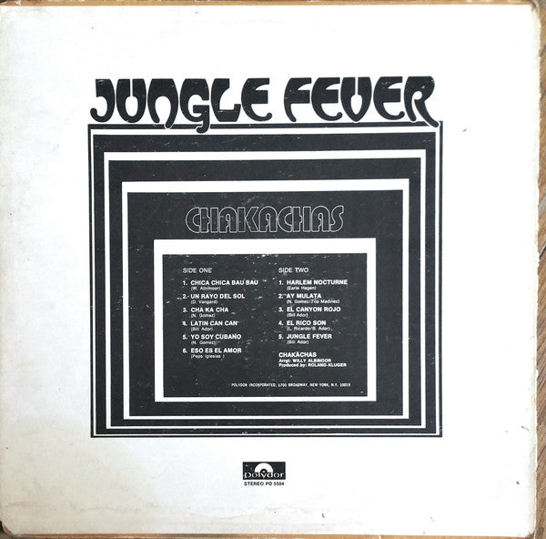 Chakachas : Jungle Fever (LP,Album,Stereo)