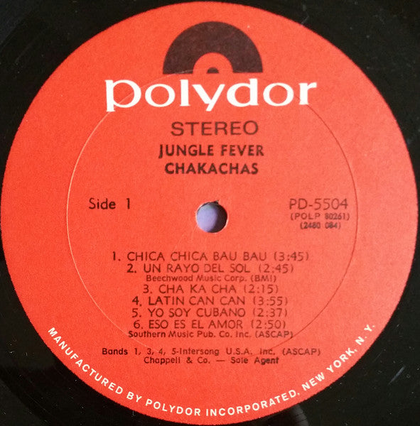 Chakachas : Jungle Fever (LP,Album,Stereo)