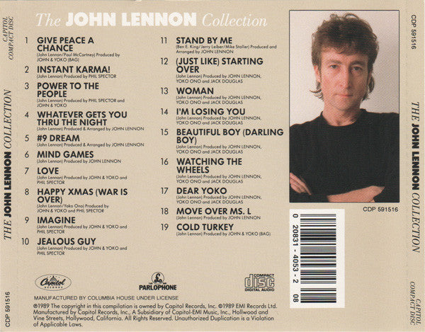 John Lennon : The John Lennon Collection (Compilation,Club Edition)