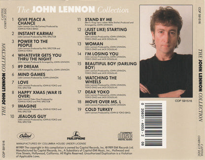 John Lennon : The John Lennon Collection (Compilation,Club Edition)