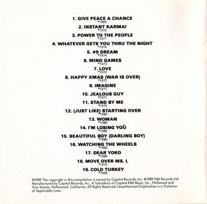 John Lennon : The John Lennon Collection (Compilation,Club Edition)