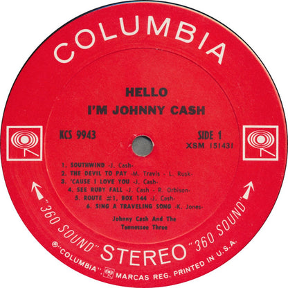 Johnny Cash : Hello, I'm Johnny Cash (LP,Album,Stereo)