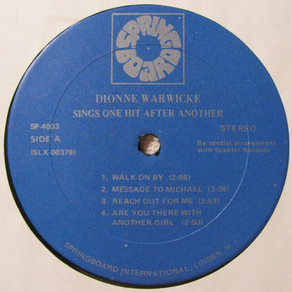 Dionne Warwick : Sings One Hit After Another (LP,Compilation)