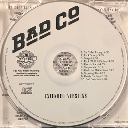 Bad Company (3) : Extended Versions (Album)