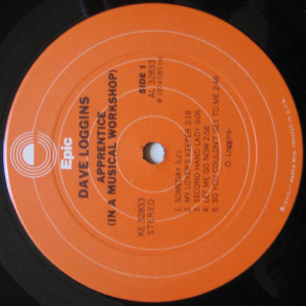 Dave Loggins : Apprentice (In A Musical Workshop) (LP,Album)