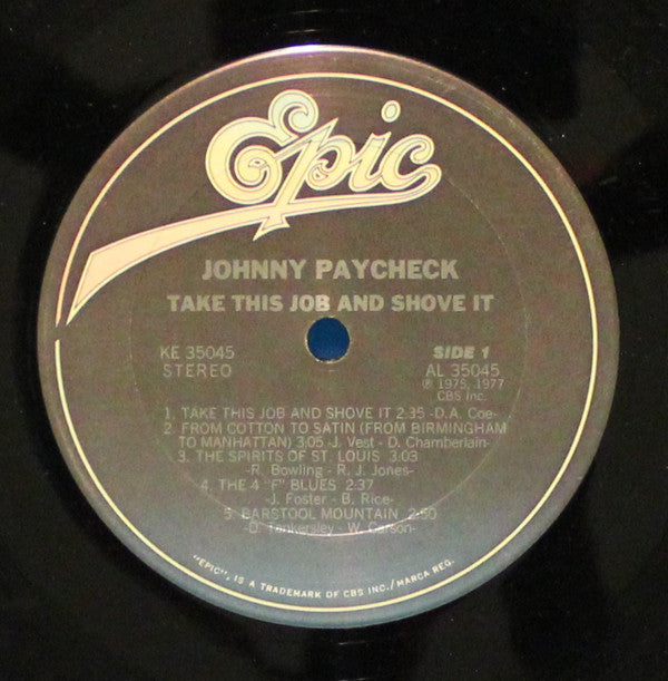 Johnny Paycheck : Take This Job And Shove It (LP,Album)