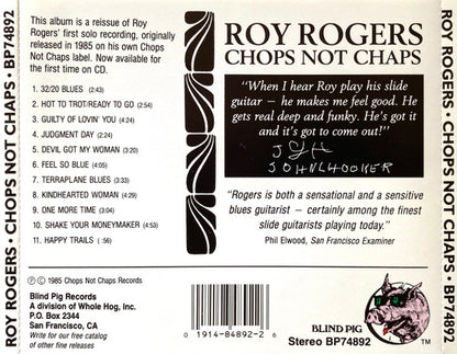 Roy Rogers (2) : Chops Not Chaps (Album,Reissue)