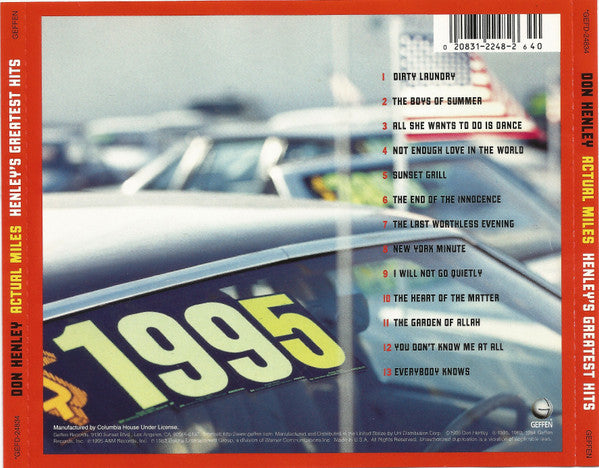 Don Henley : Actual Miles (Henley's Greatest Hits) (Compilation,Club Edition,Stereo)