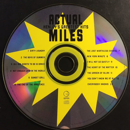 Don Henley : Actual Miles (Henley's Greatest Hits) (Compilation,Club Edition,Stereo)